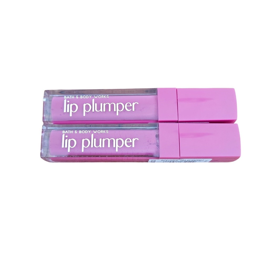 2 NEW BATH & BODY WORKS PINKING OF YOU PINK LIP PLUMPER GLOSS SHINE BALM WAND
